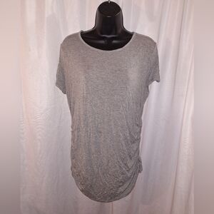 Gray Relaxed Crew Neck Short Sleeve T-Shirt